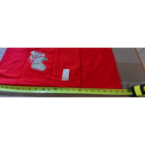 3-Piece 100% Cotton Christmas Towel set Embroidered Design Large Bath Towel Red - Picture 11 of 13